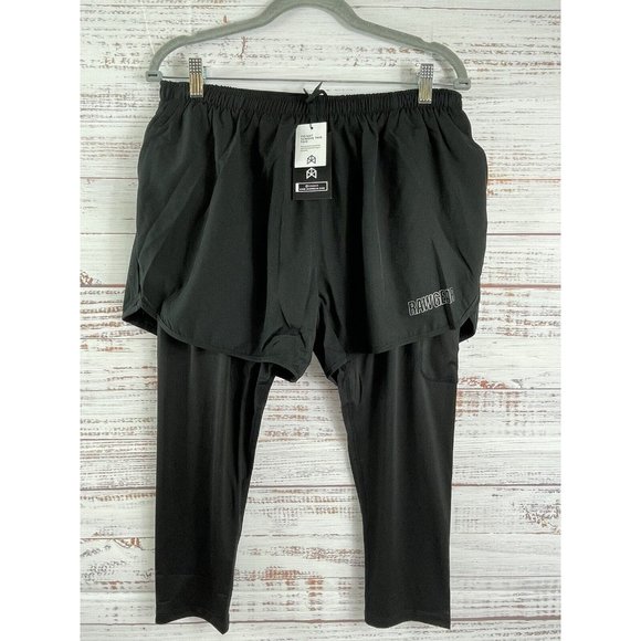 Raw Gear Compression Legging Shorts ~ XL Black by Bradley Martyn ✨NEW✨ RG206 - Picture 1 of 5